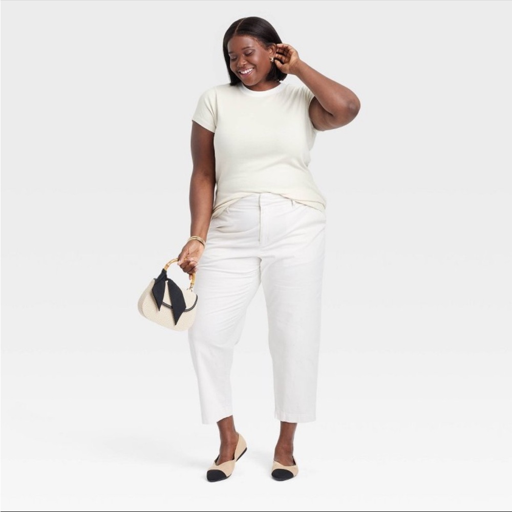NWT ribbed cotton modal tee